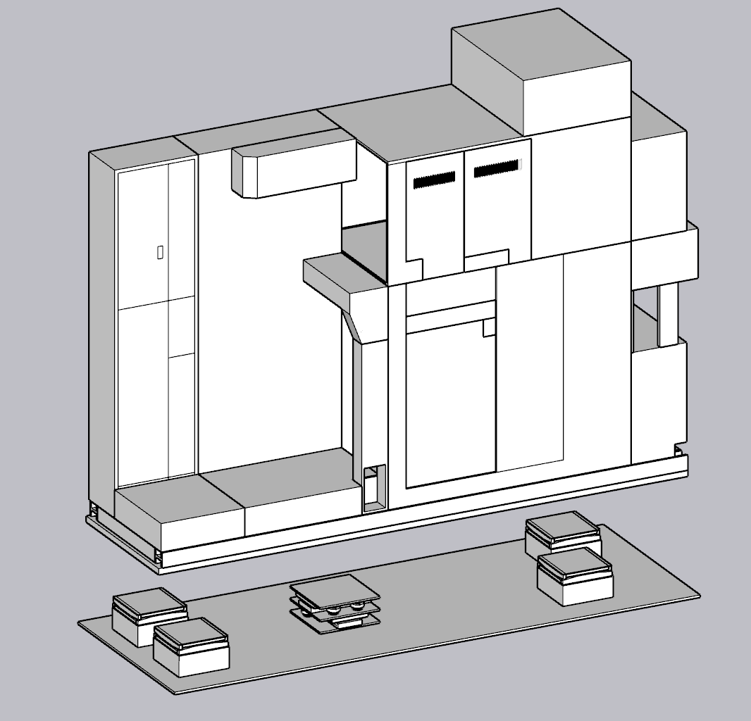 隔震平台 3D 設計示意